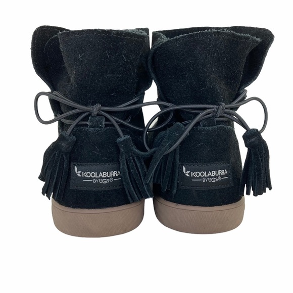 UGG Koolaburra Black Suede Skyllar Moccasin Boots - Picture 7 of 10